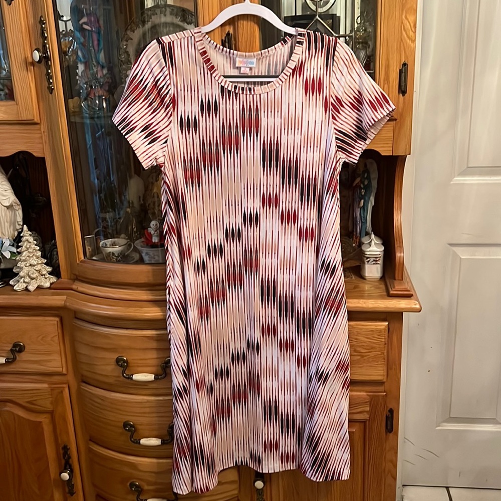 Short Sleeve Vertical Stripe T-Shirt Dress